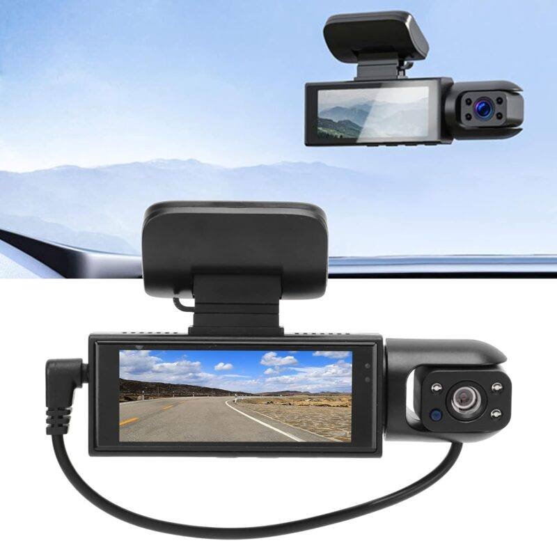 Black Box Dash Cam 1296P Super HD mounted on car windscreen recording road view