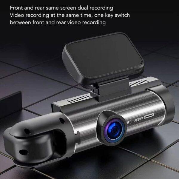 Black Box Dash Cam 1296P Super HD dual camera recording front and rear view Title: