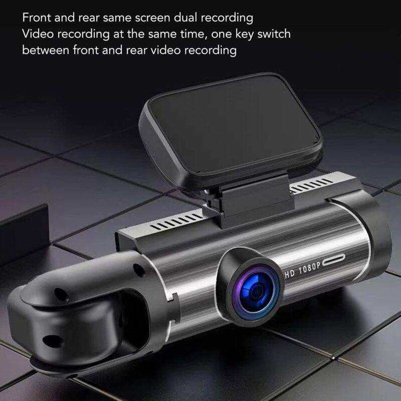 Black Box Dash Cam 1296P Super HD dual camera recording front and rear view Title: