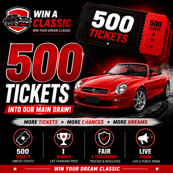 500 ticket bundle for the Win A Classic main draw competition